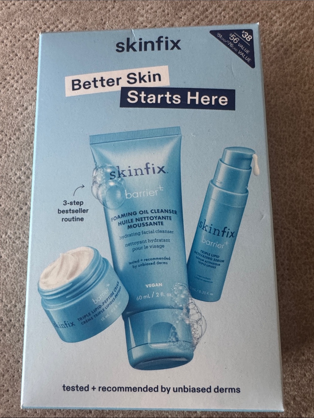 Skin Better Skin Starts Here Light Blue Skincare Set